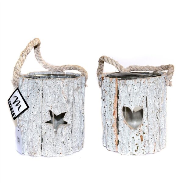 63140 8034052398893 98893 MERCURY lanterna con corda in corteccia grande