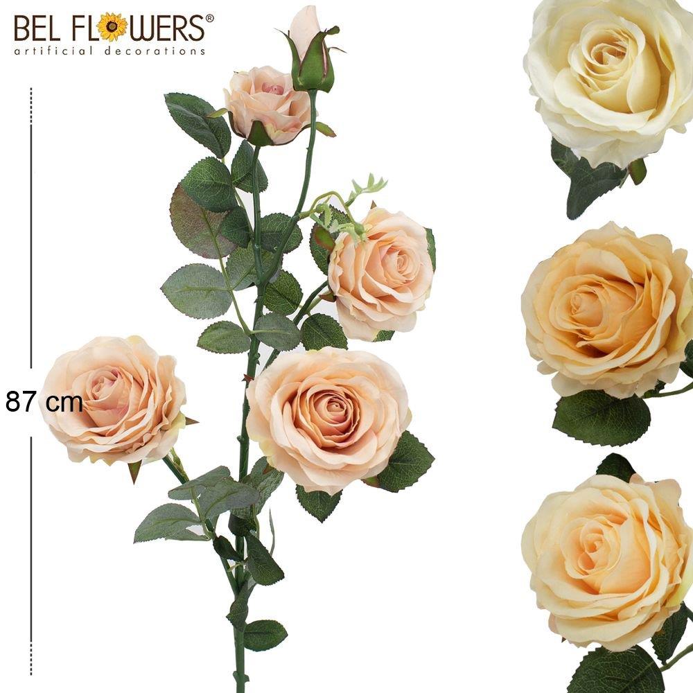 63143 8050260025345 #BFNA0005-2534 RAMO ROSA SELVATICA SHABBY X5 BOCCIOLI 87CM