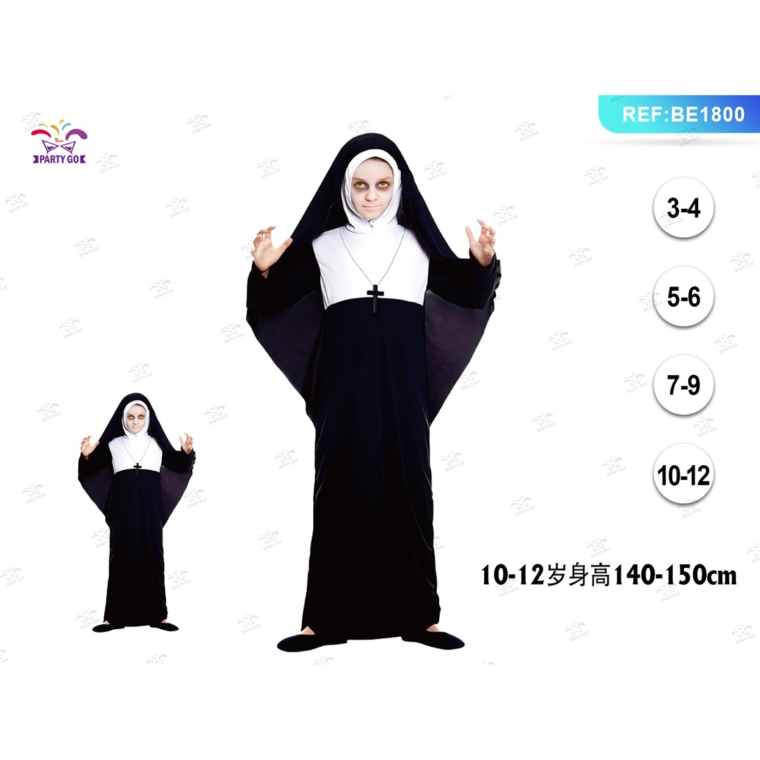 63191 8058617306000 BE1800 carnevale costume bimba suora tg.10-12 anni