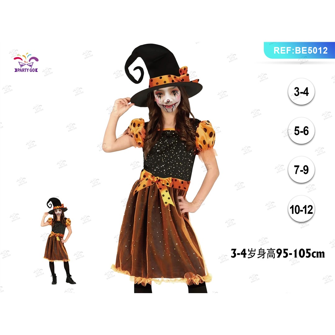 63194 8058617660225 BE5012 halloween costume bimba strega tg.3-4 anni