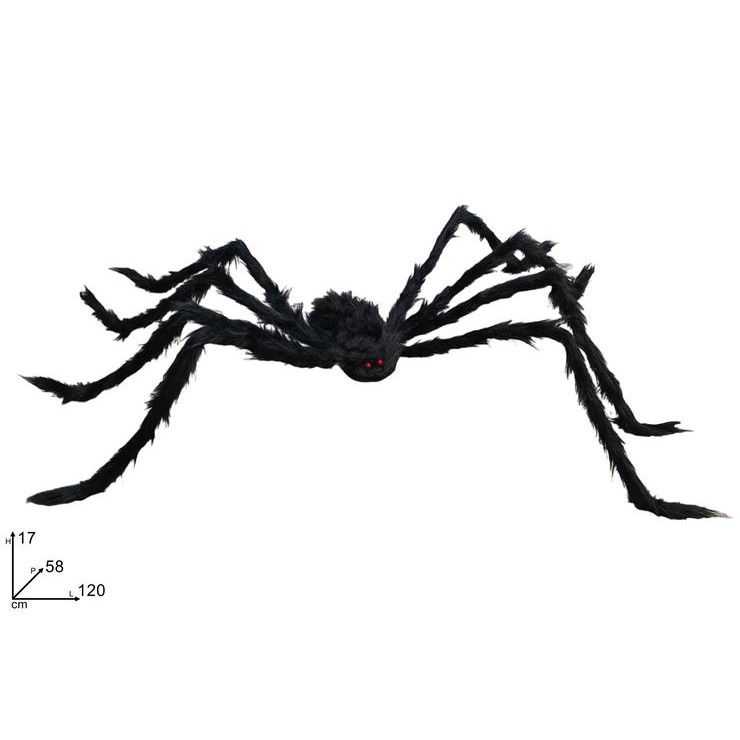 63486 8053482297712 2297712 halloween ragno peloso nero