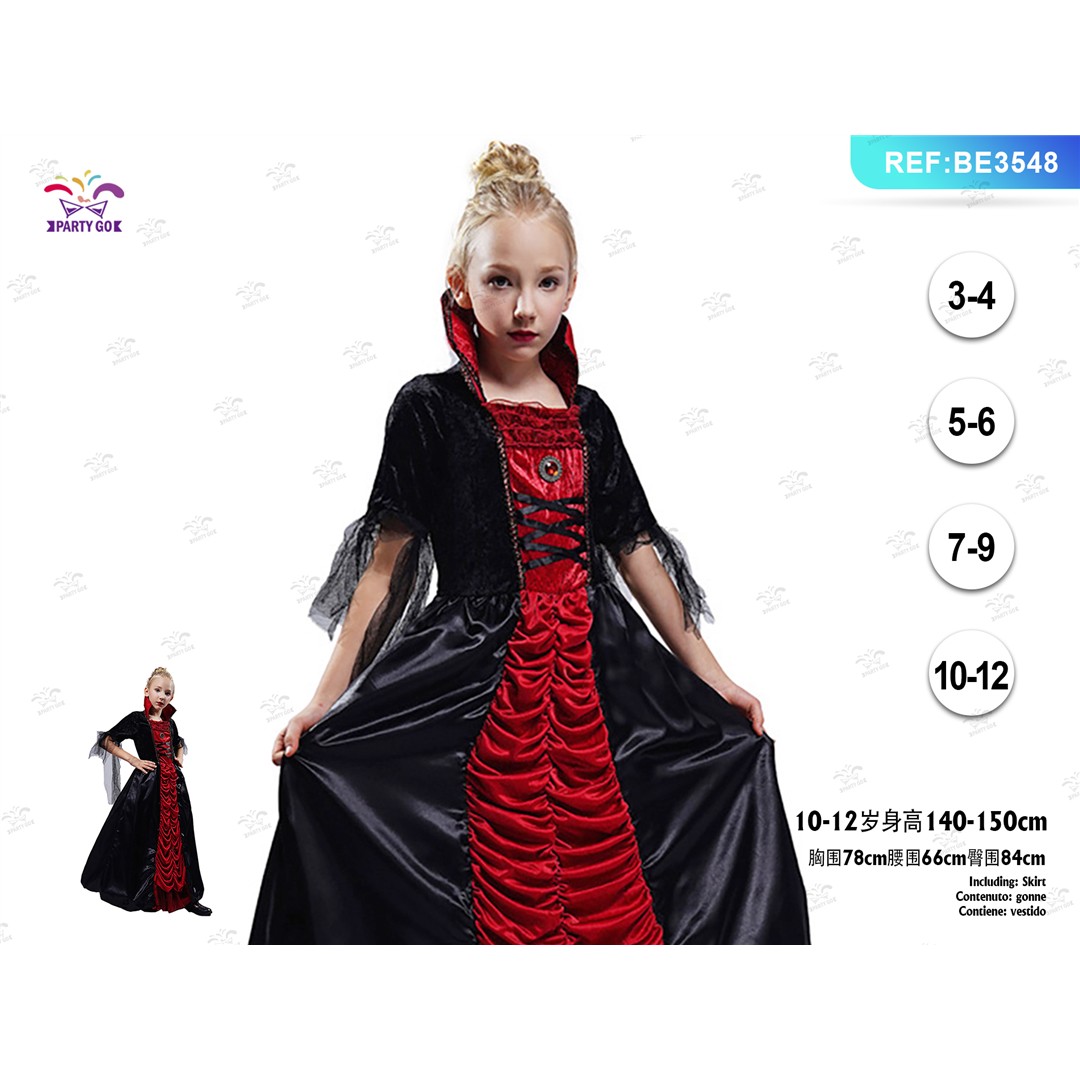 63975 8058617635780 BE3548 halloween costume bimba vampiro tg.10-12 anni