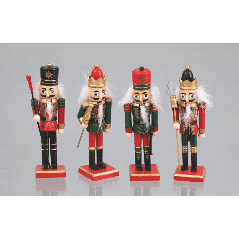 64311 8019959120204 AC-12020 decoro natalizio soldatino schiaccianoci in legno 15cm ass4mod