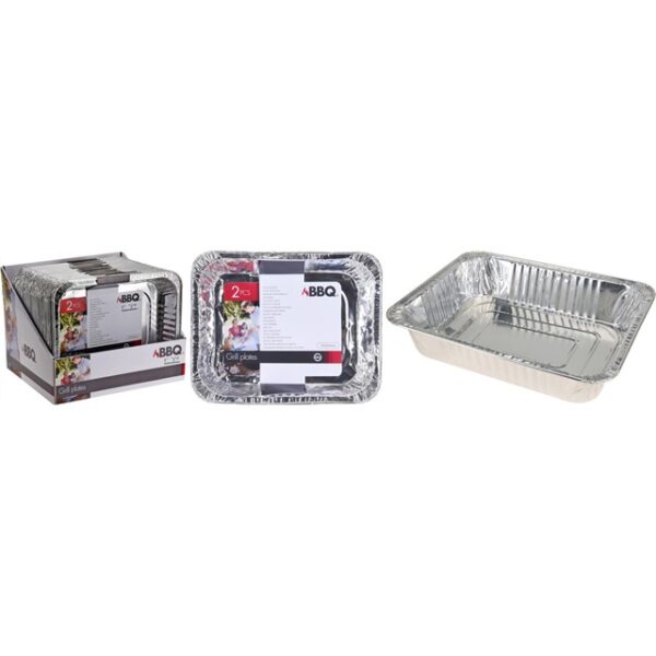 64366 8719202360998 DV5300120 set 2 vassoi di preparazione barbecue 32x26x6cm