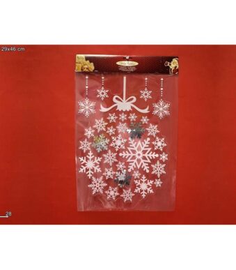 64404 8033113718106 RO008749 ADDOBBO NATALIZIO VETROFANIE STICKERS 3D ASS2COL CM.28 X 40