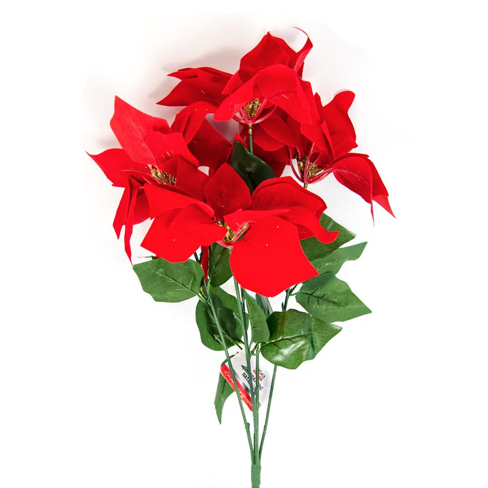 64405 8050766283676 HX810361 stella di natale artificiale 5 fiori
