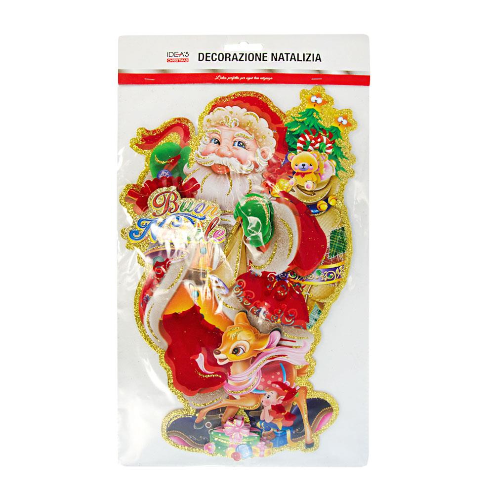 64408 8050766116905 HX905750 DECORO NATALIZIO CARTONCINO A FORMA DI BABBO NATALE CM.36 X 22,5