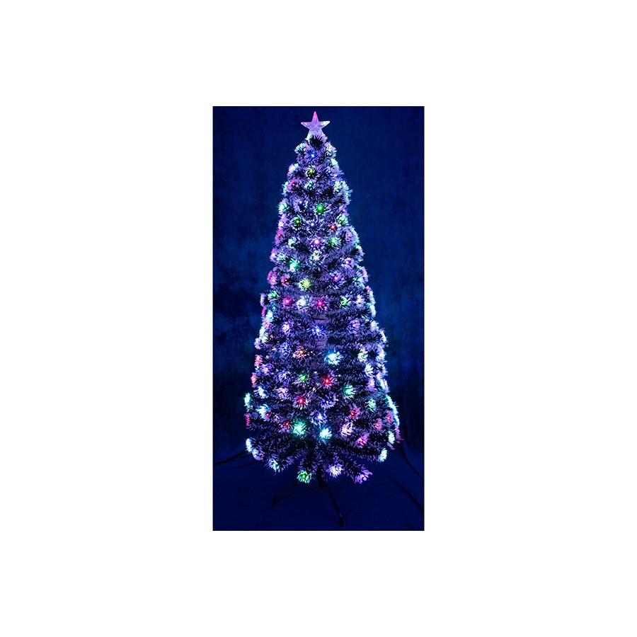 64595 8032089563024 6417060 albero di natale in fibra ottica h 150cm con 170 led