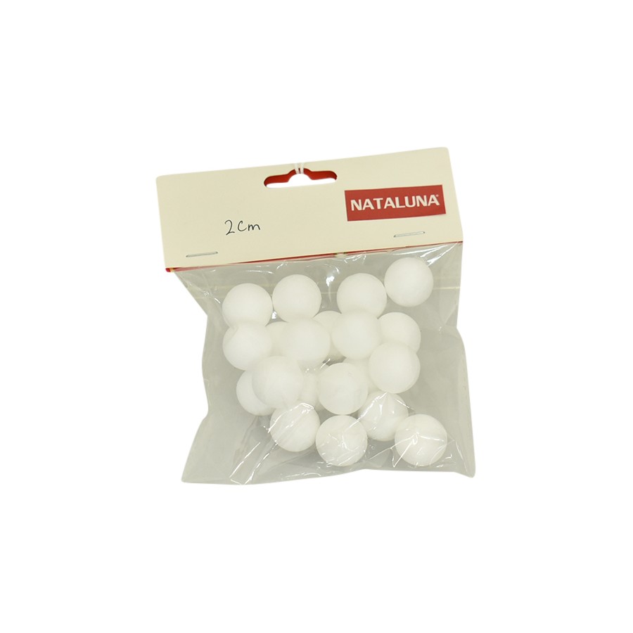 64714 8056978835962 6693024 palline di polistirolo in busta ø20mm 20 sfere bianche