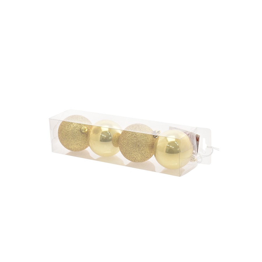 64750 8024972981107 7797680 palline di natale in box 70mm 4pz oro