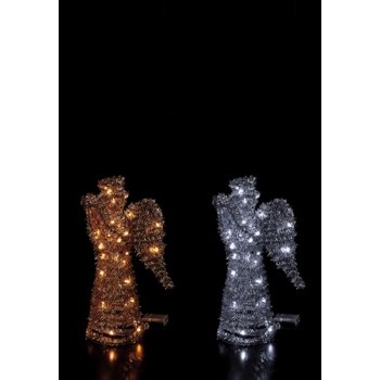 64788 8057586064720 106472 STAR decoro natalizio angelo in ferro h50cm con 50 led a batteria