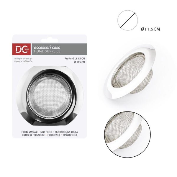 65375 8034139313283 0128054 filtro lavello inox ø11,5 x h3,5cm