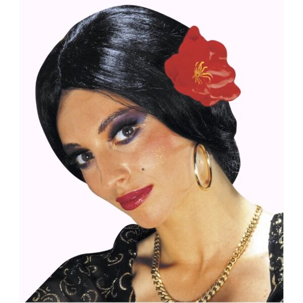 65771 8003558060061 I6006 CERRI parrucca spagnola carmen con fiore incluso