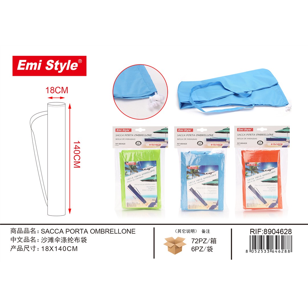 66422 8052533646288 8904628 EMI sacca porta ombrellone cm. 18x140