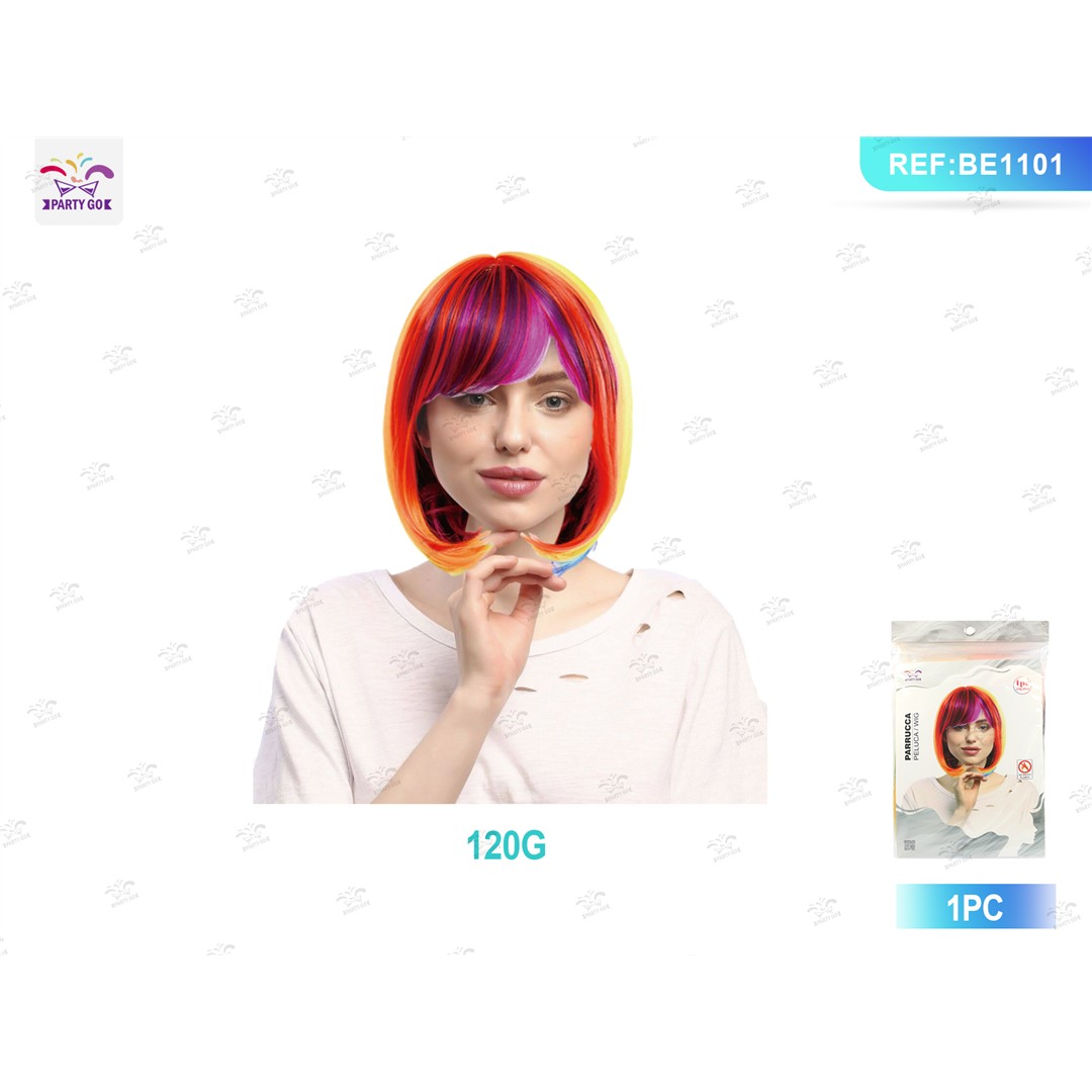 66667 8058617861011 BE1101 parrucca corta multicolor