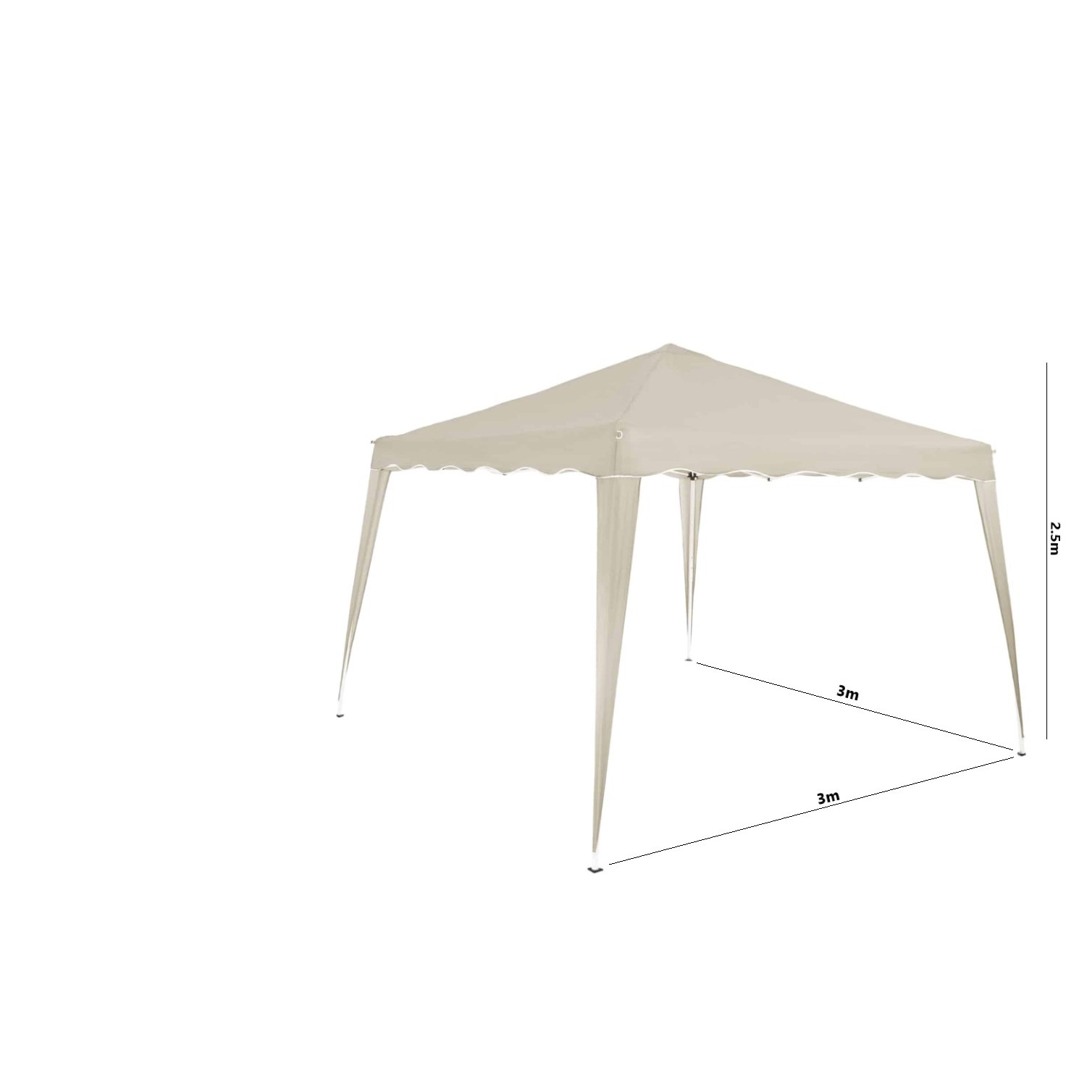 67074 8402064091802 206409 BOLATA gazebo da montaggio 3x3m h250cm