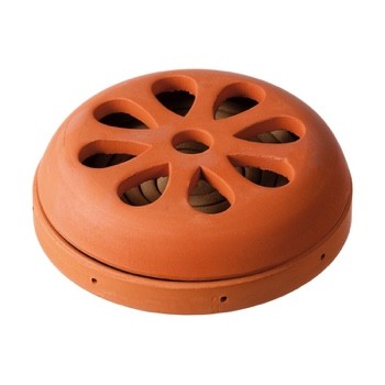 67971 8021785975880 97588 STAR porta zampirone in terracotta 6 spirali ø15xh3,5cm
