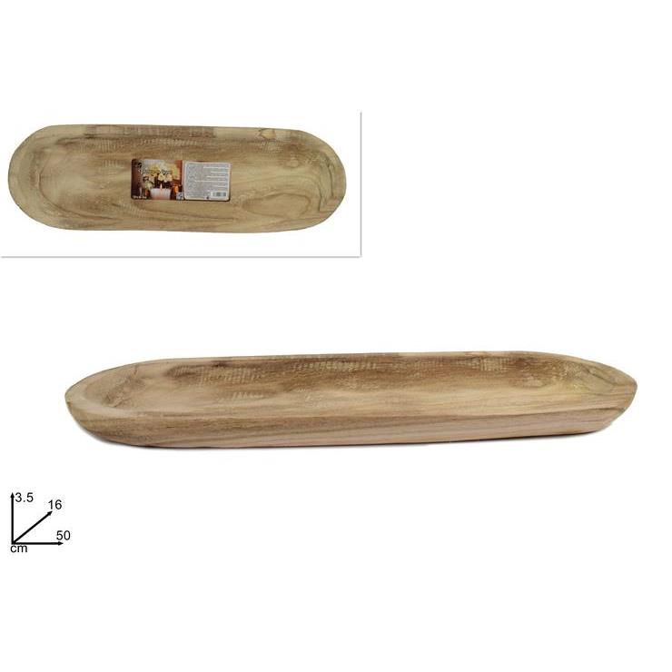 68023 8034048566954 2037P9321 VASSOIO IN LEGNO OVALE CM.50 X 16