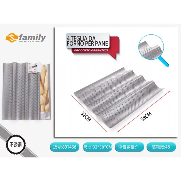 68248 8050238014364 801436 MI TEGLIA DA FORNO PER PANE 38X32X2CM