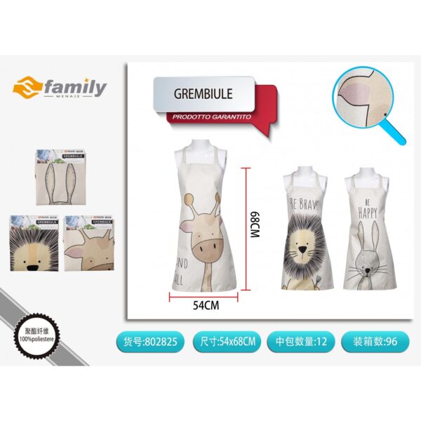 68304 8050238028255 802825 MI GREMBIULE DA CUCINA CM.54 X 68