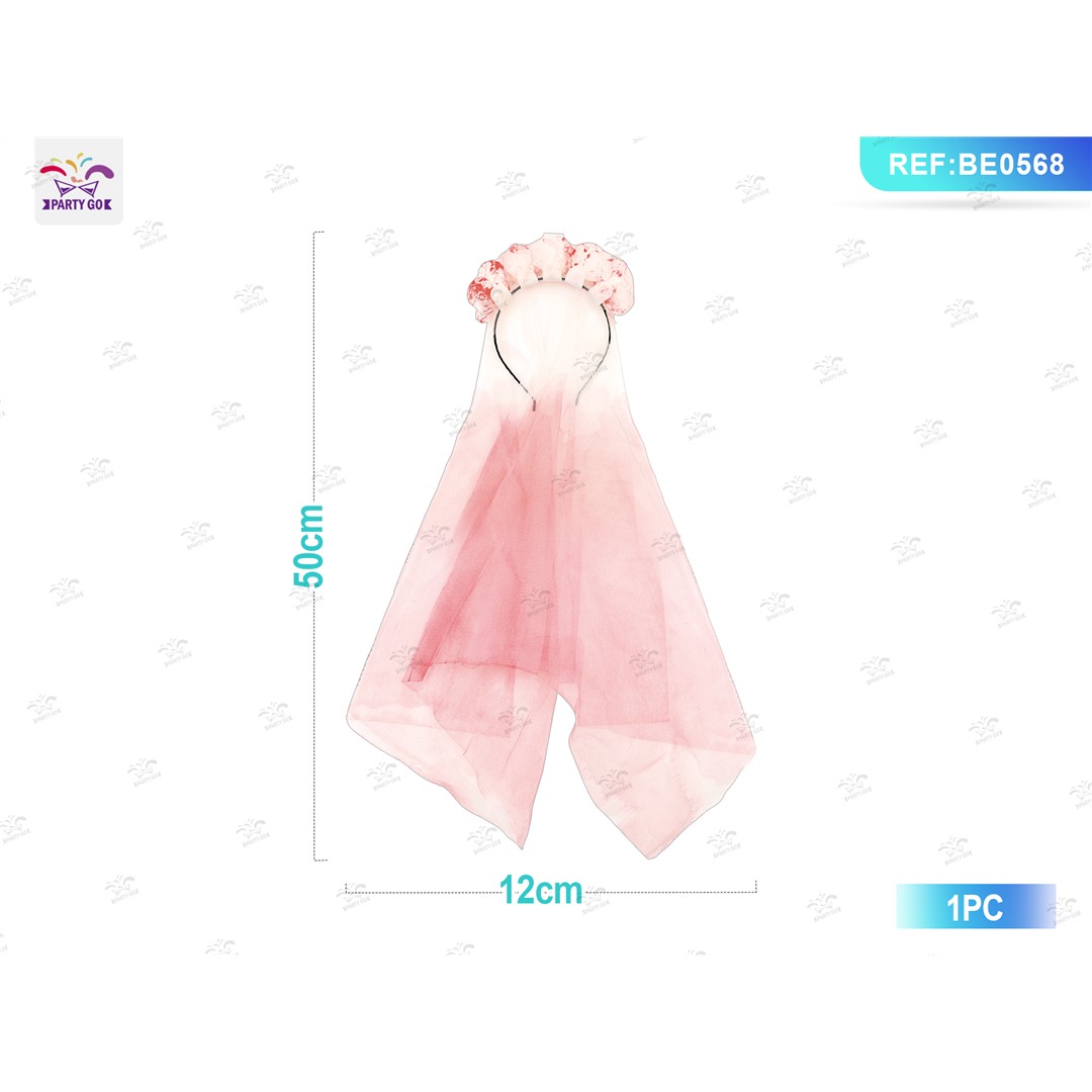 68581 8058617848685 BE0568 frontino con rose e velo insanguinato