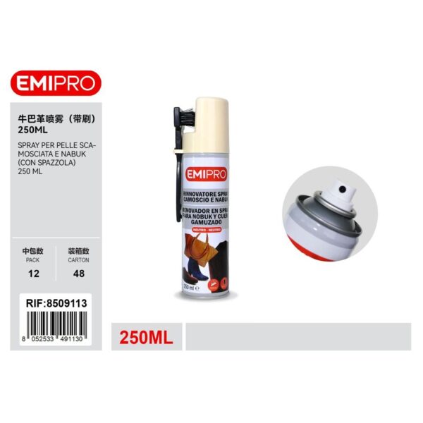 68713 8052533491130 8509113 EMI spray per pelli scamosciate con spazzolina