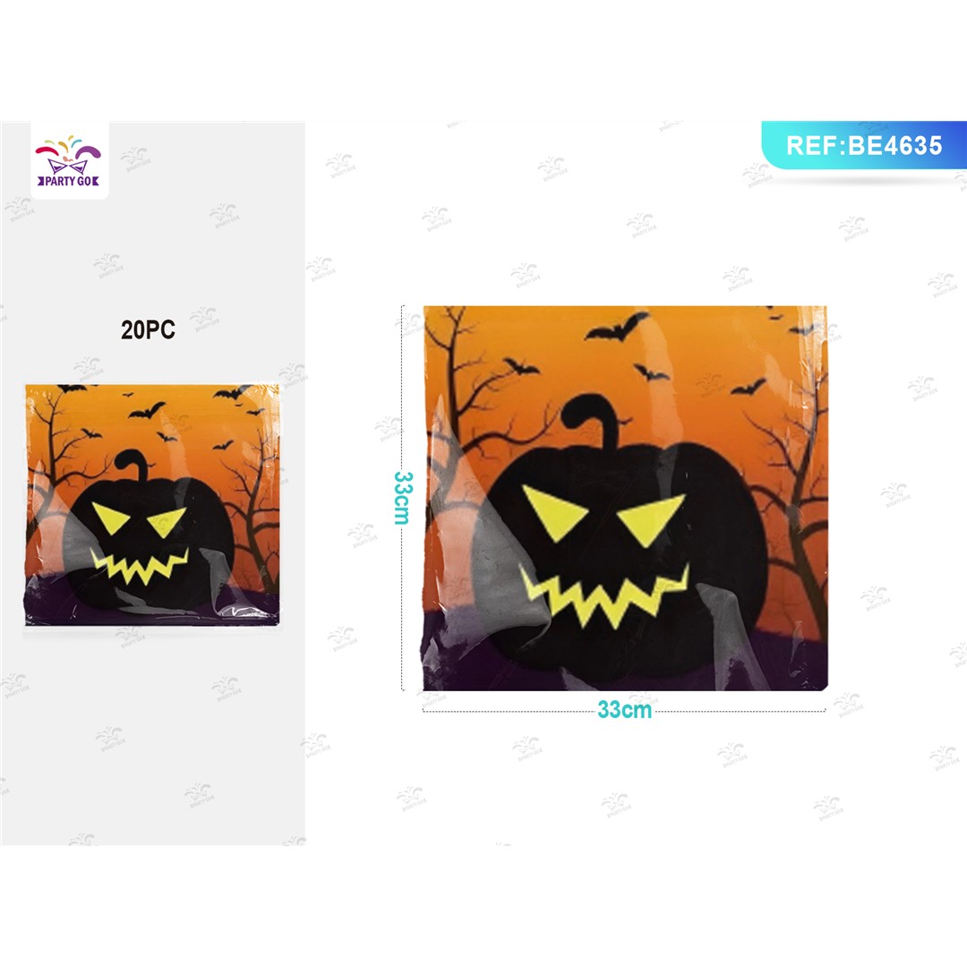 68794 8058617656051 BE4635I set 20pz tovaglioli halloween new 33x33cm