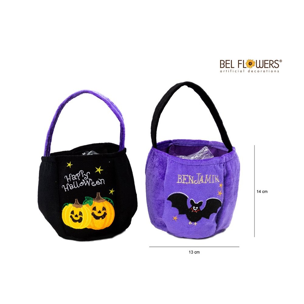 68795 8056248026687 BFJH385-02668 halloween borsetta in feltro per caramelle con disegno