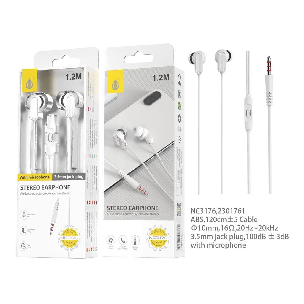 rbs68987f.jpg 68987 8435606712514 2301761 ONE AURICOLARE CON MICROFONO JACK 3.5MM NC3176 BIANCO