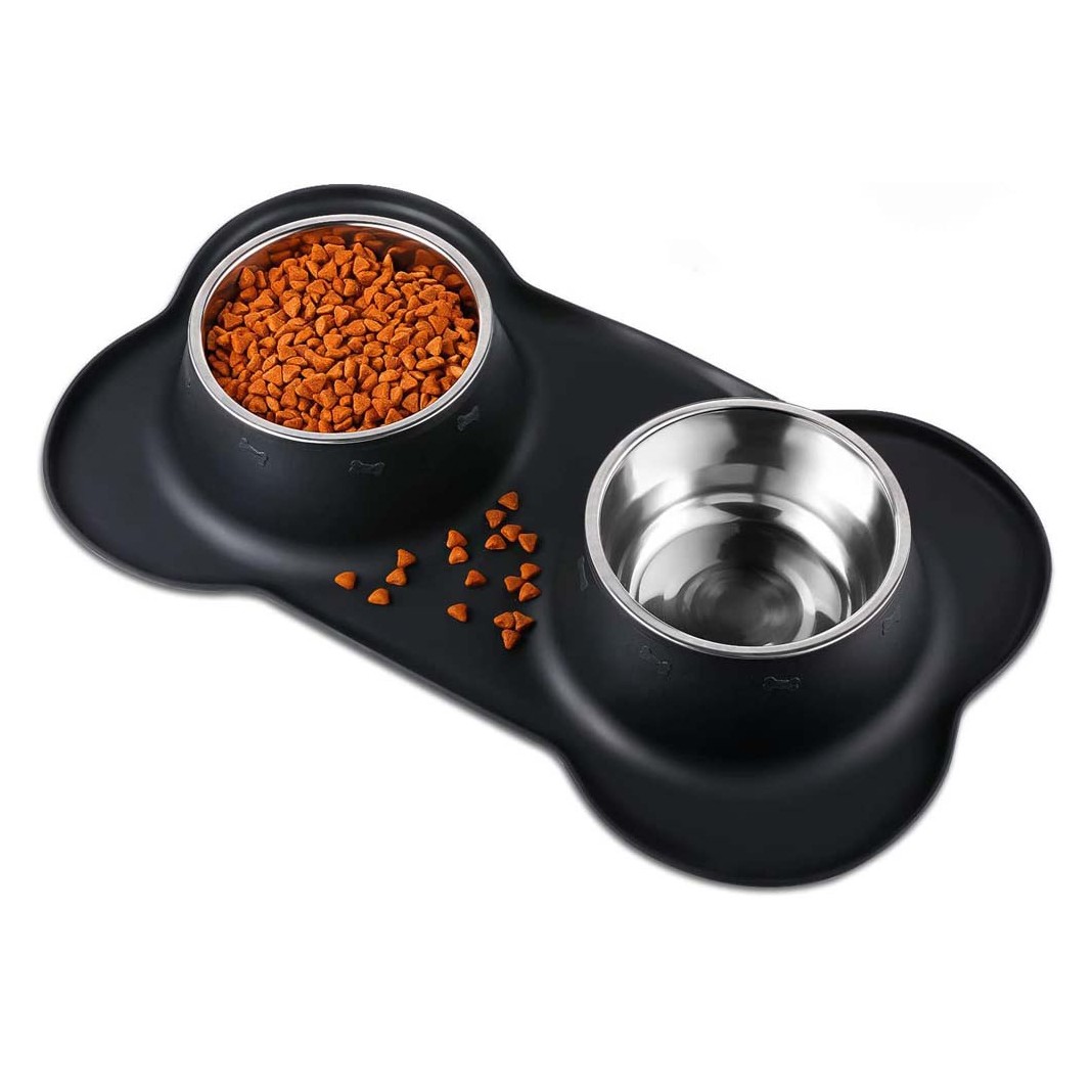 69143 8027458206824 212353 VISCIO ciotola doppia per cane/gatto con tappetino antiscivolo