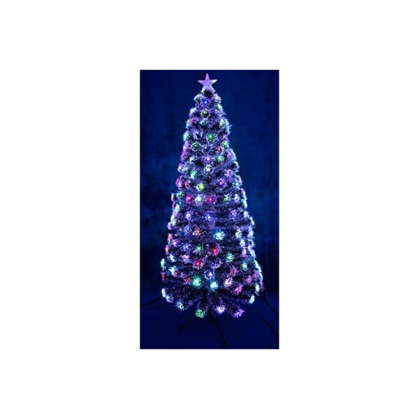 69347 8032089563031 6417061 ALBERO DI NATALE CON LUCI 220 LED E FIBRE OTTICHE 180CM