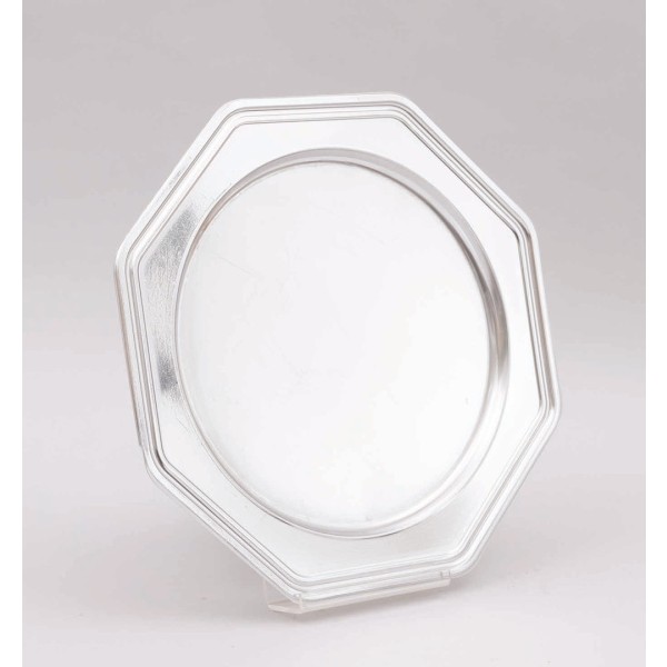 69526 8019959164192 AC-16419 coord. argento sottopiatto in plastica ottogonale 30x30x1,8cm