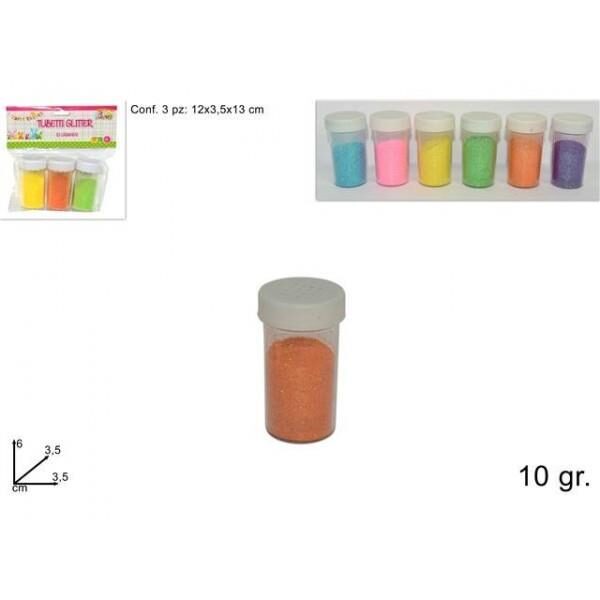 69580 8033113445712 8033113445712 TUBETTI GLITTER 3PZ 6 COLORI 10GR