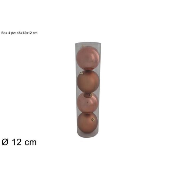 69675 8053482084367 CA012215P PALLINE DI NATALE IN BOX Ø120MM 4 SFERE ASS2COL