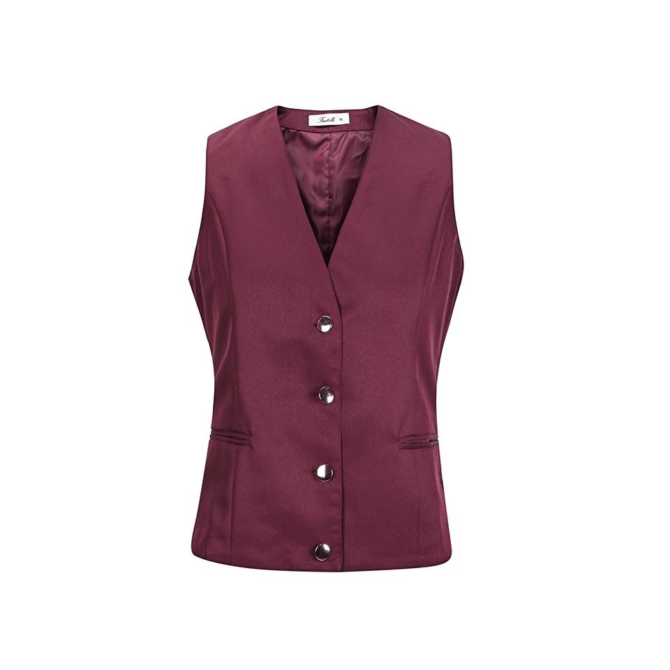 69879 9200000698790 GI-005B-XS abbigliamento professionale gilet donna size:xs-2xl bordeaux gi-005b 100%poliestre tg.xs