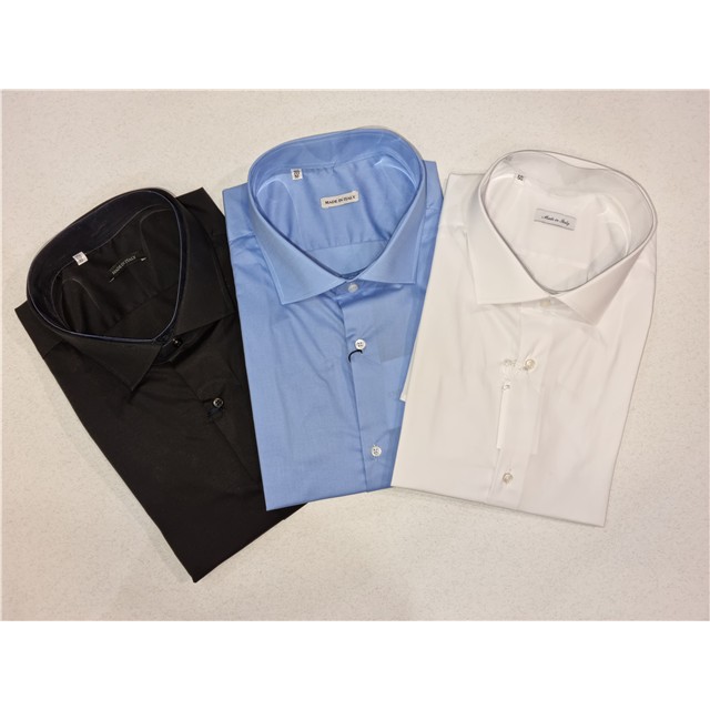 0 9290000000587 OVER-387 camicia uomo ml taglia forte regular collo classico 100% cotone size:45-51