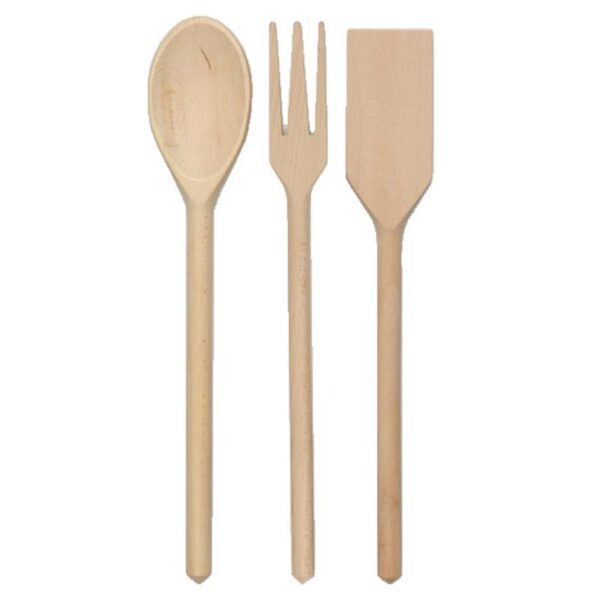70120 8034139372051 137610 VISCIO set mestolame 3pz legno bianco cm.30