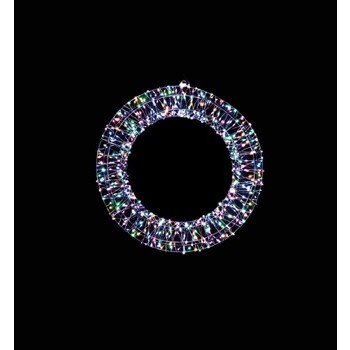 70217 8057586051836 105183 STAR decoro natalizio per porta ghirlanda 640 led rainbow interno/esterno ø45cm