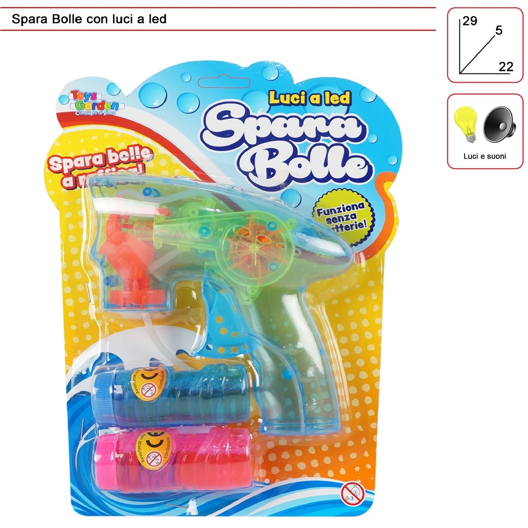 70809 8007632271558 27155 spara bolle di sapone con luci led