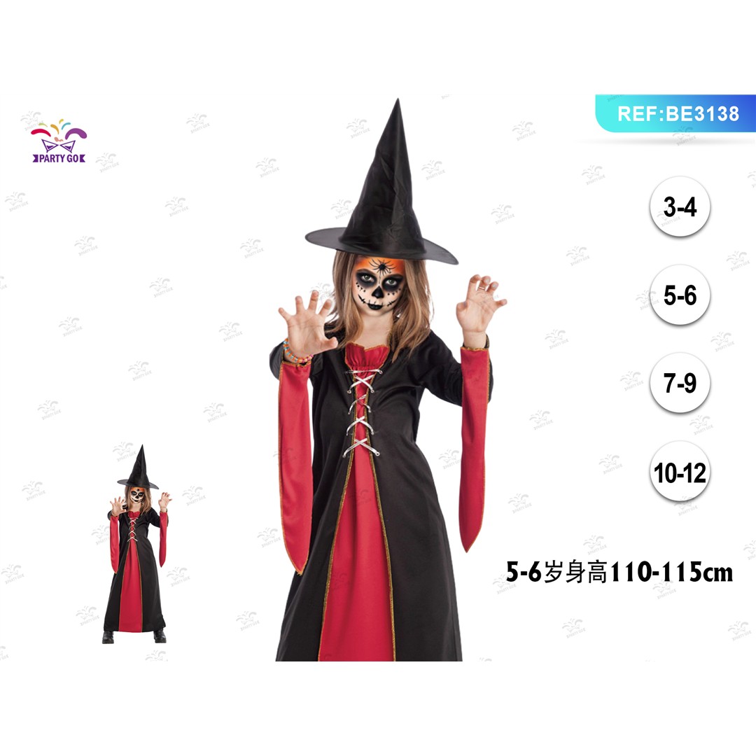 71197 8058617985083 BE3138 halloween costume strega bimba tg.5-6 anni