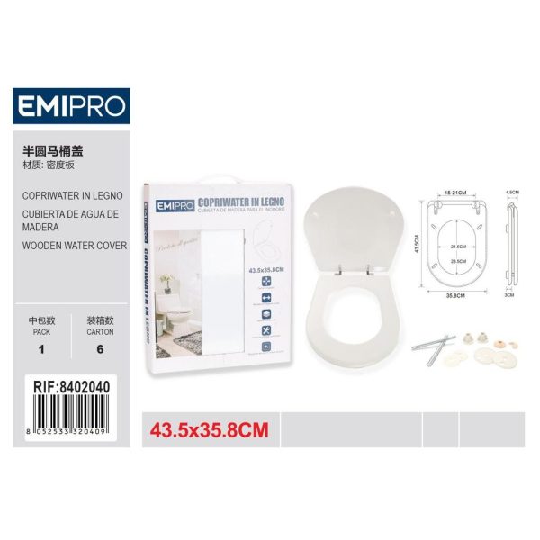 71506 8052533320409 8402040 EMI COPRIWATER MDF LEGNO BIANCO CON CERNIERE REGOLABILI CM.43,5 X 35,8