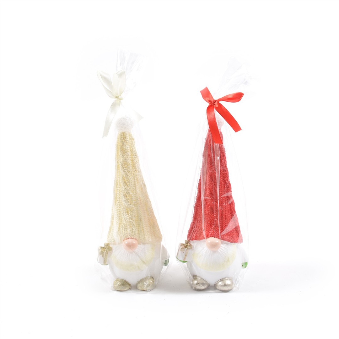 71597 8034052618953 18953 MERCURY decoro natalizio candela forma di gnomo 20cm