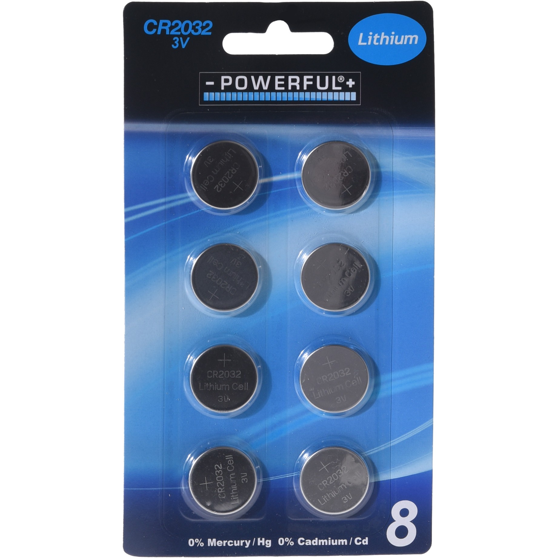 71773 8711295770142 CR2032_8PZ_C31000110 batterie a bottone 3v litio cr2032