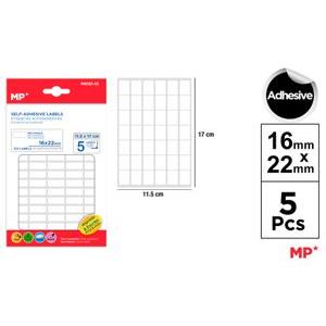 72171 8435250999644 PN151-15 ETICHETTE ADESIVE 5 FOGLI 210PZ CM.11,5 X 17
