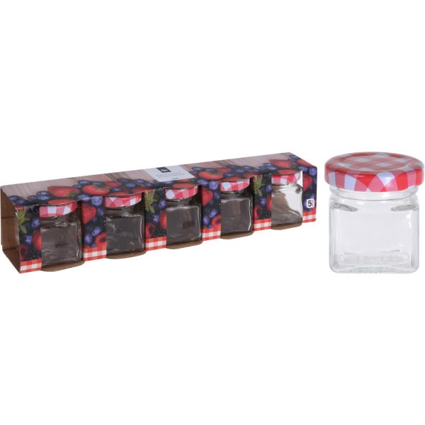 72325 8719202391251 CD1000710 set 5pz barattolo di vetro con tappo 50ml