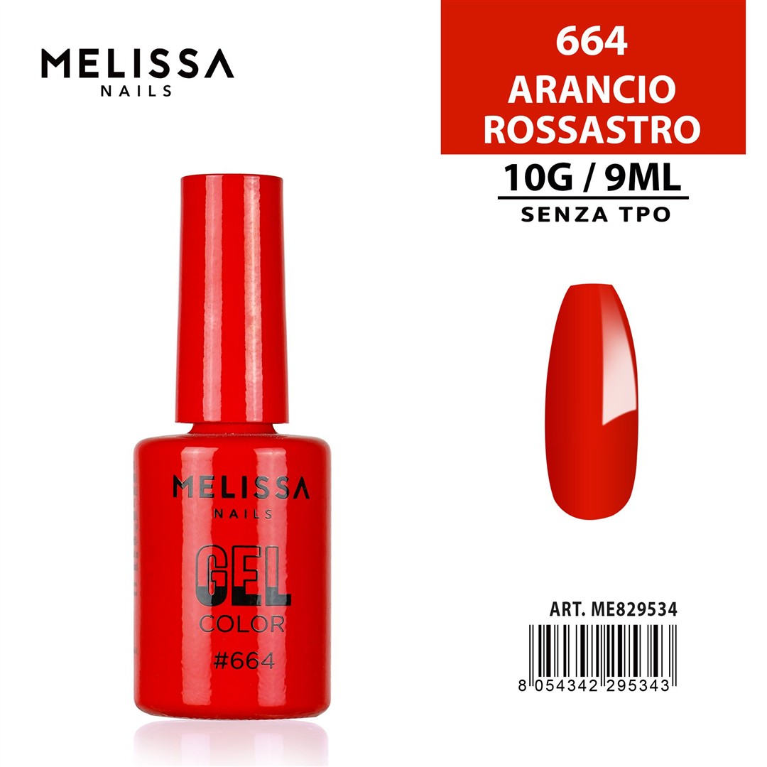 727 8051361059451 0244153 DC melissa smalto gel unghie 9ml n.664 ar. rossastro