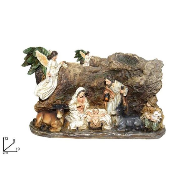 72838 8033113919954 19954 PRESEPE SCENARIO NATIVITA' TRONCO ALBERO 12CM