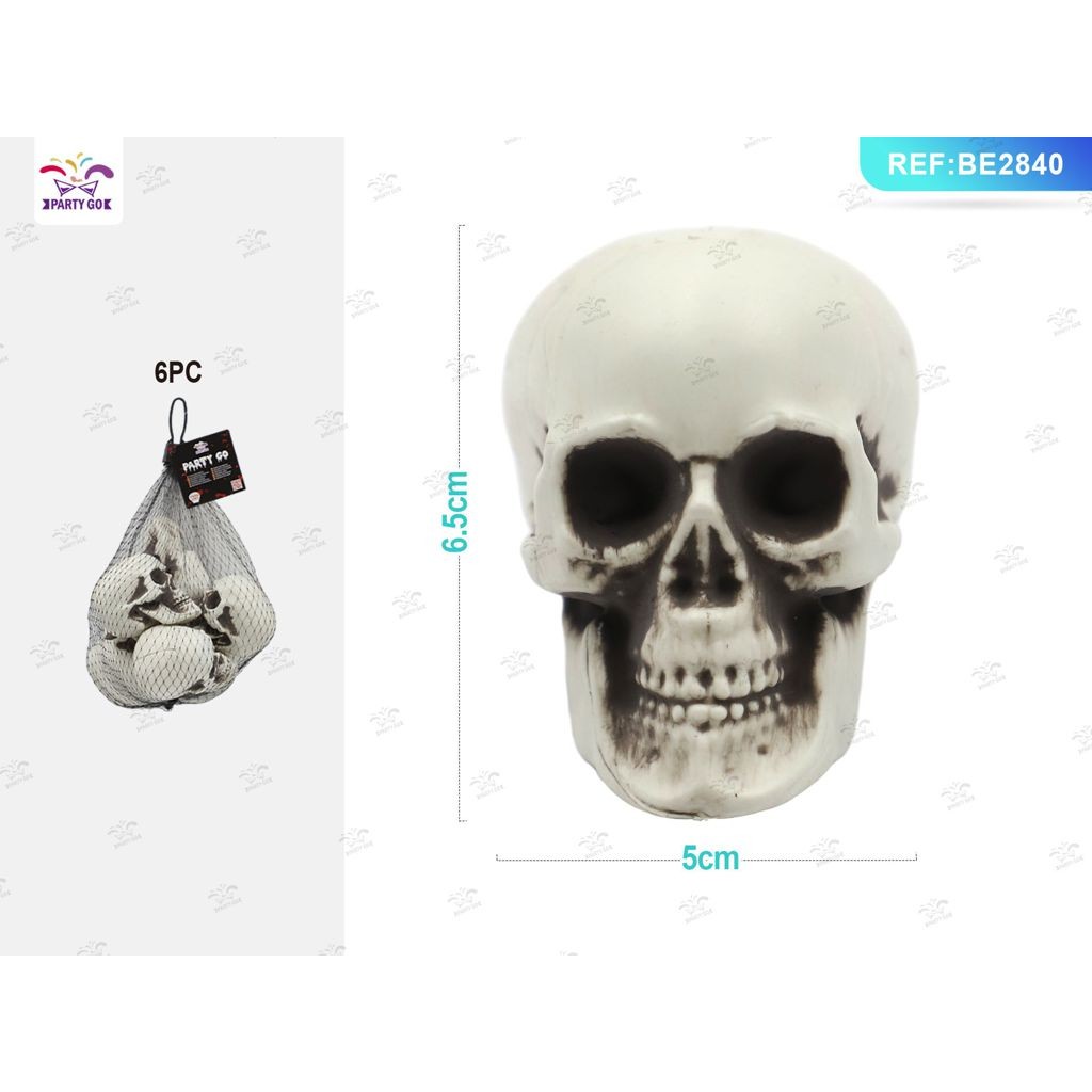 72903 8058617982105 BE2840 halloween set 6pz teschi in rete