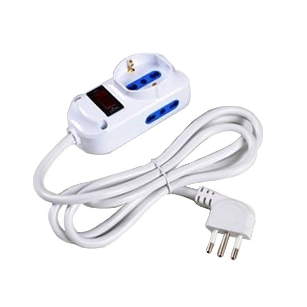73742 8016818106034 ES100 multipresa 220v spina 10a cavo 1,5mt con interrutore 3 posti 1 presa 10/16a 2p t/schuko 2 prese bi