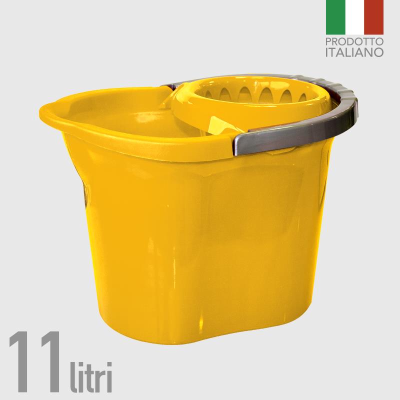 74112 8000061053924 SEC05392A SECCHIO C/STRIZZATORE SMART GIALLO 11LT